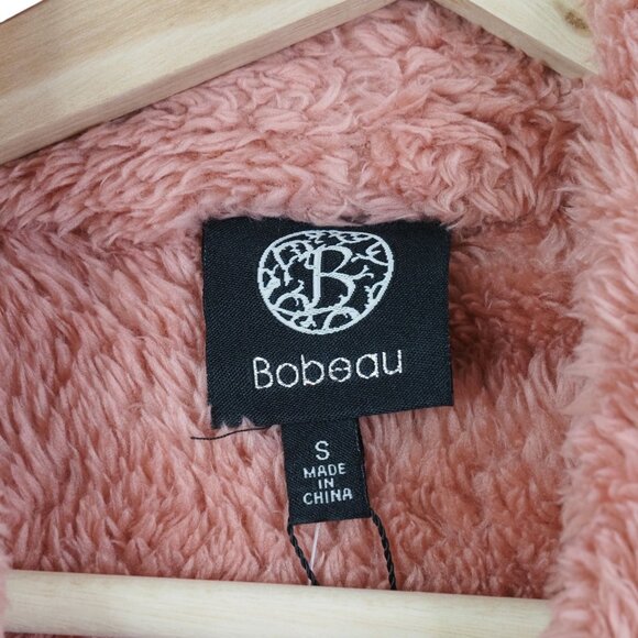 Bobeau Womens Cardigan Sweater Size S Pink Cozycore Weekend Snap Waterfall FLAW - Picture 4 of 14